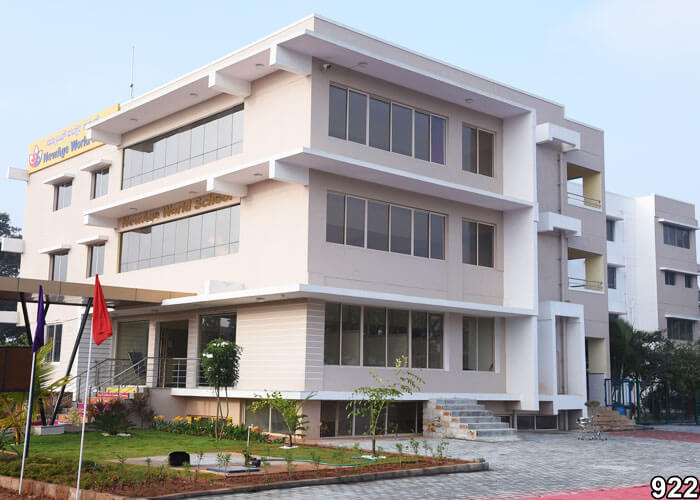 Modern school building of NewAge World School with well-designed infrastructure.